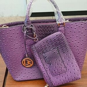 Dasein Womens Handbag Large Tote  with Wallet